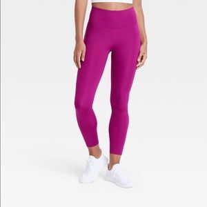 All In Motion 7/8 High Rise Sculpted Streamline  Leggings Sz XS Berry Purple